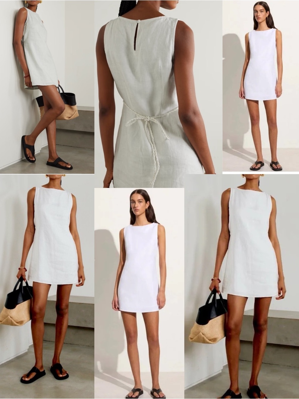 NWT | FAITHFULL + NET SUSTAIN Lui linen mini dress | White | x small